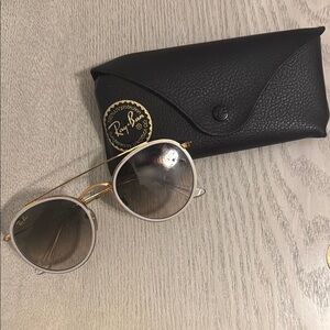Ray-Ban Gold and Silver Double Bridge Sunglasses